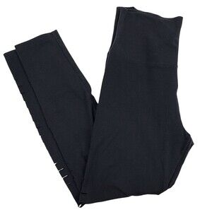 Aerie Distressed Ripped Cut Out Leggings Chill Play Move Black Workout Street M